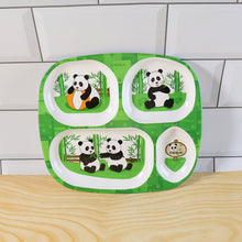 Kids 4-Compartment Melamine Partition Plate (1 Pc / 24×22 Cm)